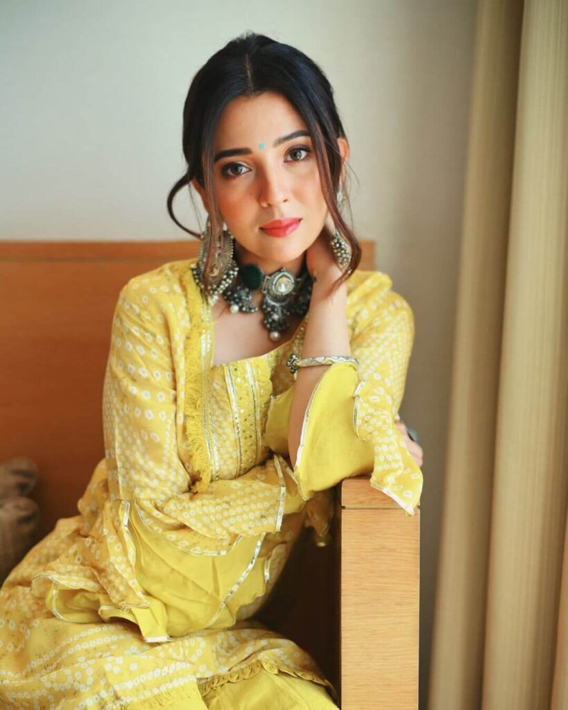 Barkha Singh close up shot in yellow dress