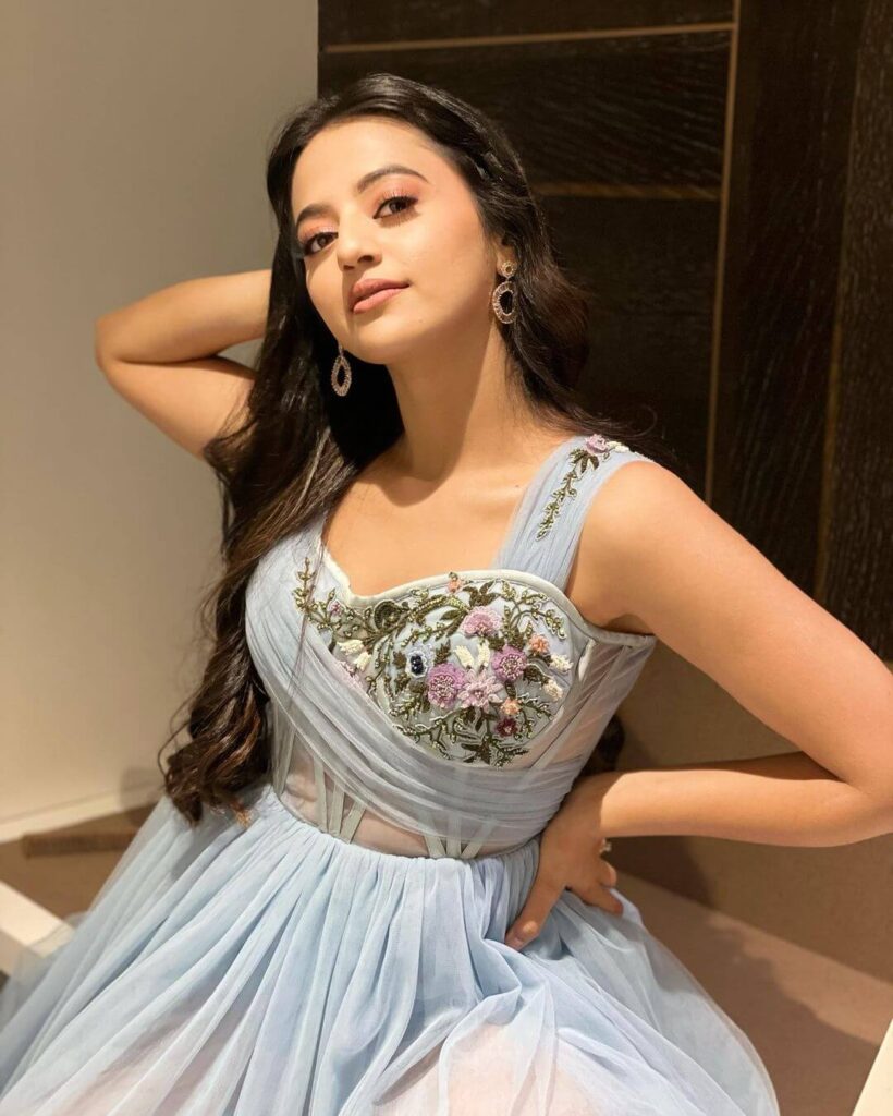 Helly Shah stylish light blue gown