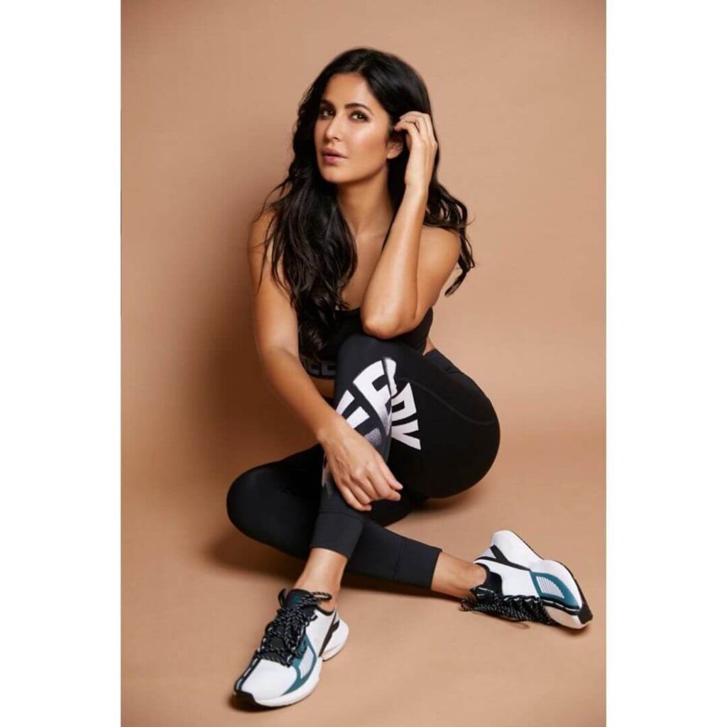Katrina Kaif black workout outfit