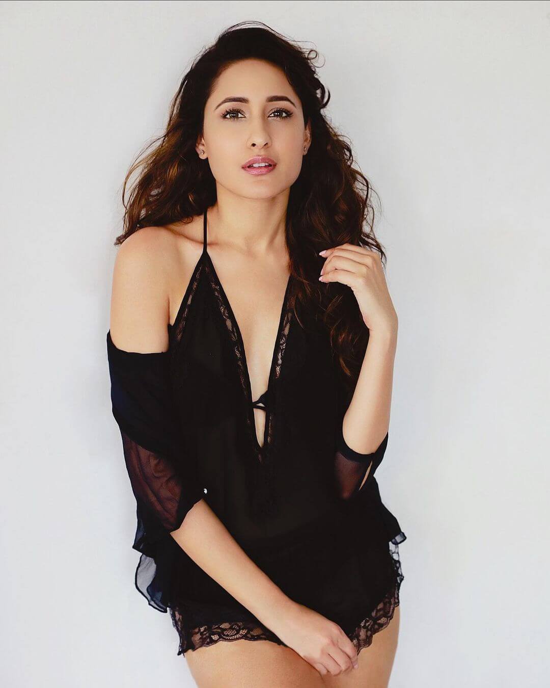 Pragya Jaiswal in black sexy outfit