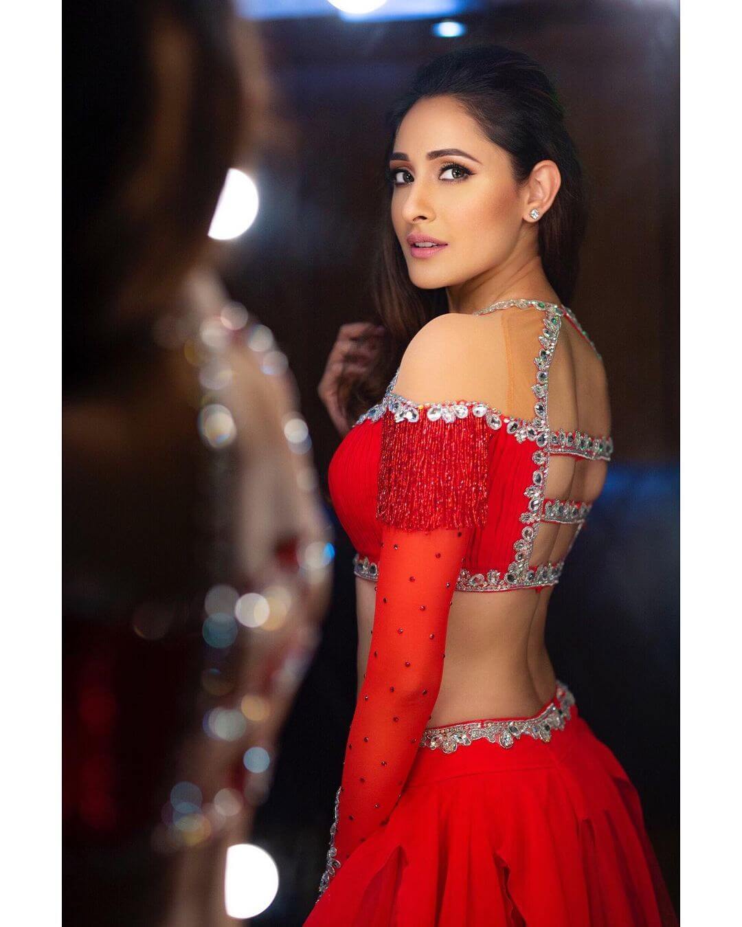 Pragya Jaiswal in sexy red outfit