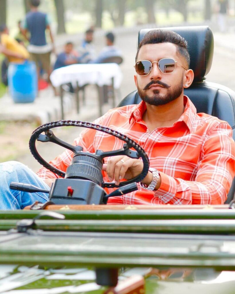 Preet Singh in jeep