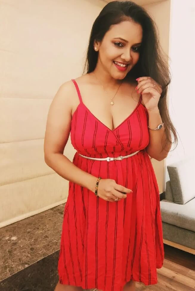 Priya Gamre in sexy red dress