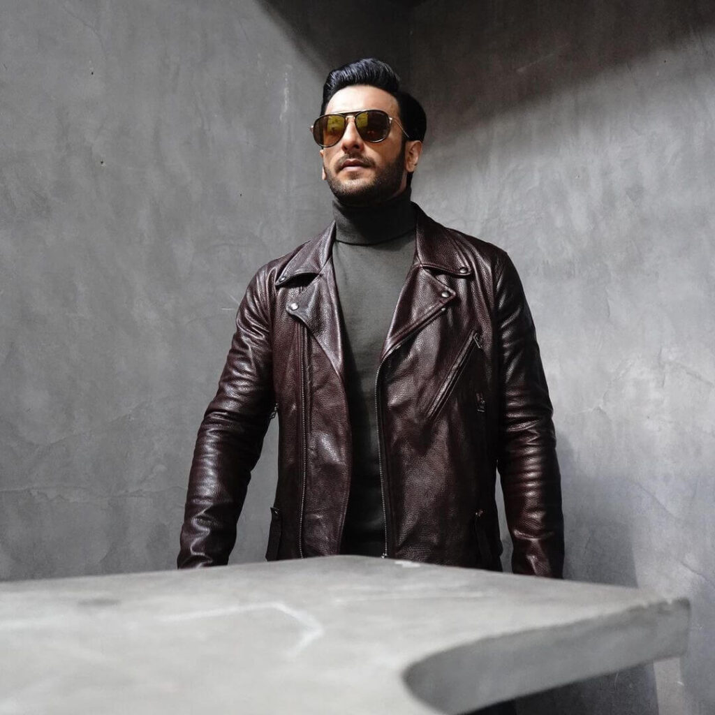 Ranveer Singh stylish brown jacket
