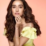 Shraddha Kapoor close up shot in yellow outfit