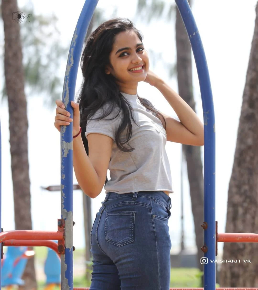 Devika Sanjay in stylish look in tshirt and gens