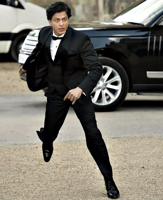 Shah Rukh Khan in black suit