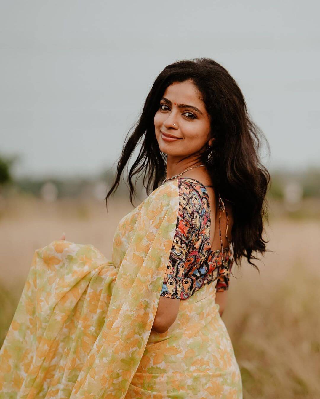 Ranjita Menon in stylish saree
