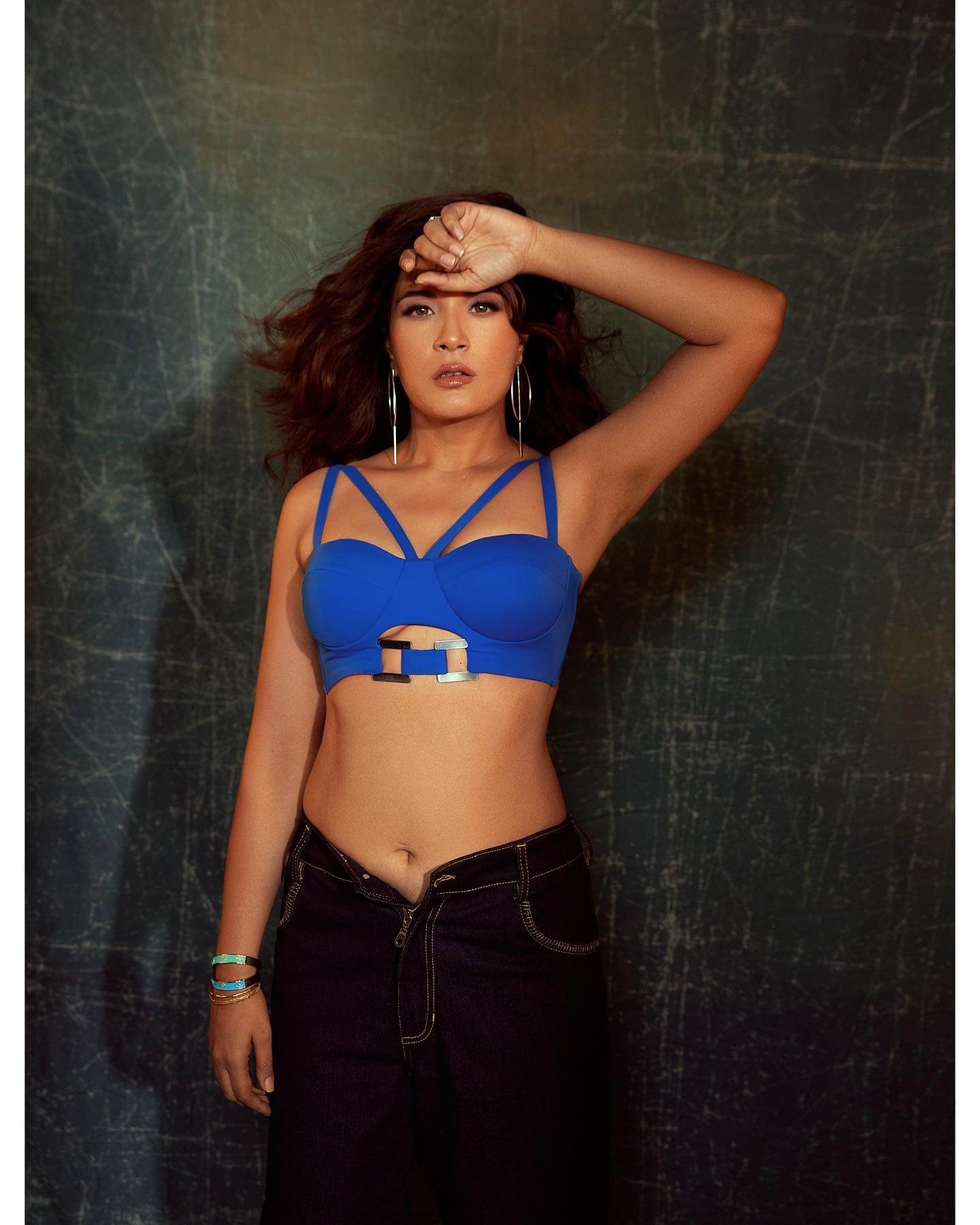 Richa Chadha in sexy blue bra