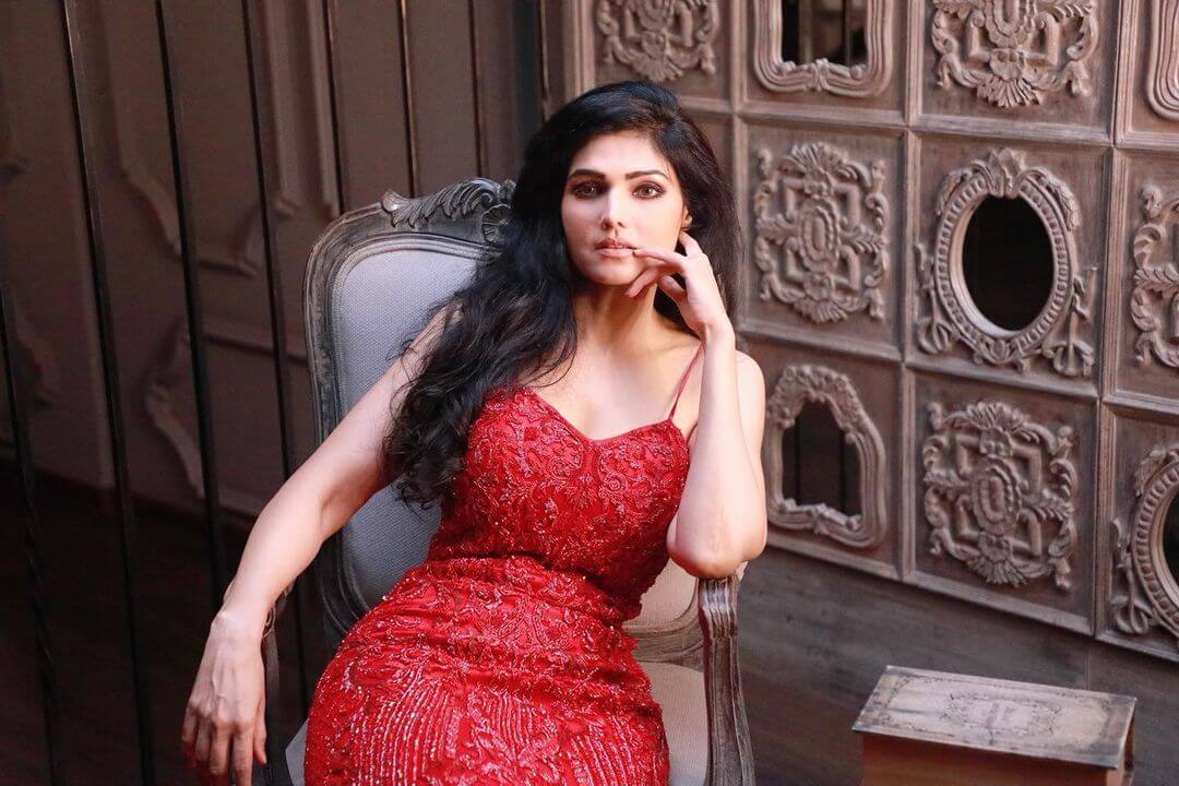 Trupti Toradmal in red sexy outfit