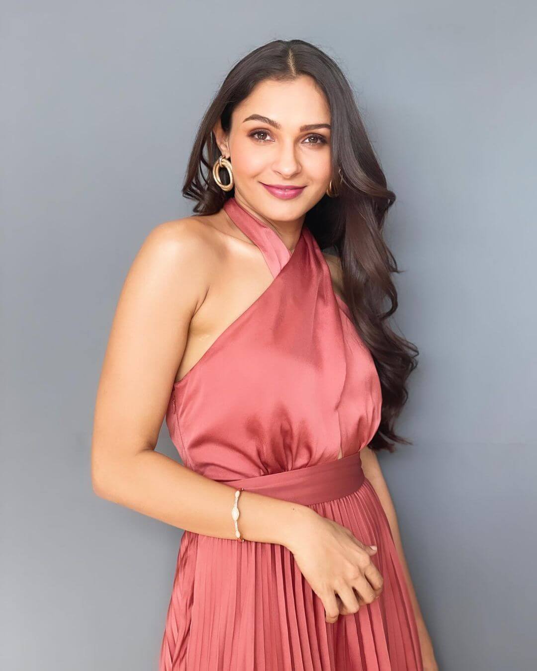 Actress Andrea Jeremiah in sexy gown