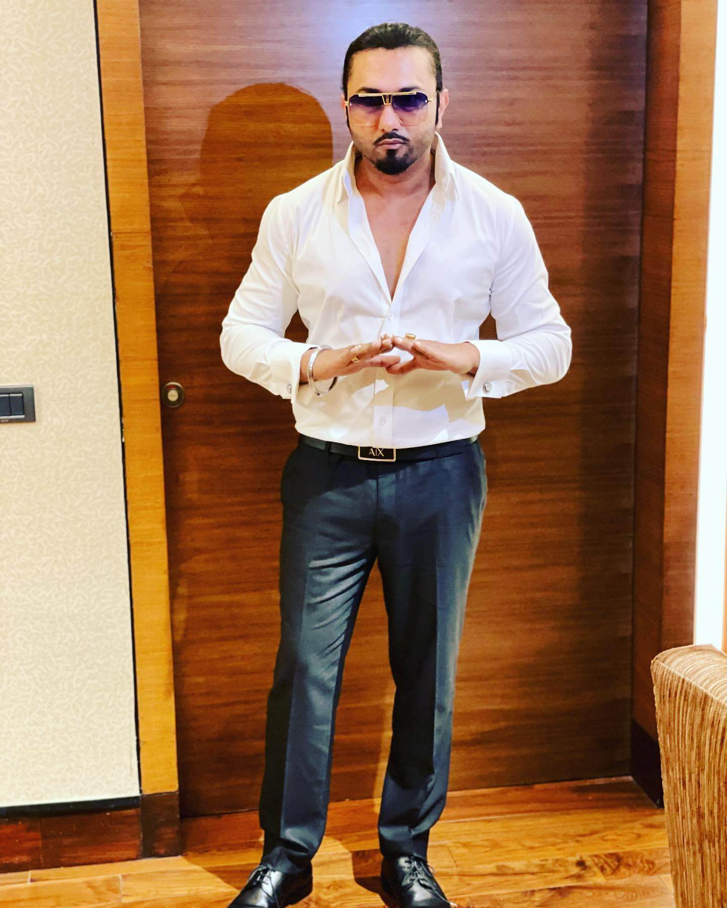 Honey Singh in white shirt