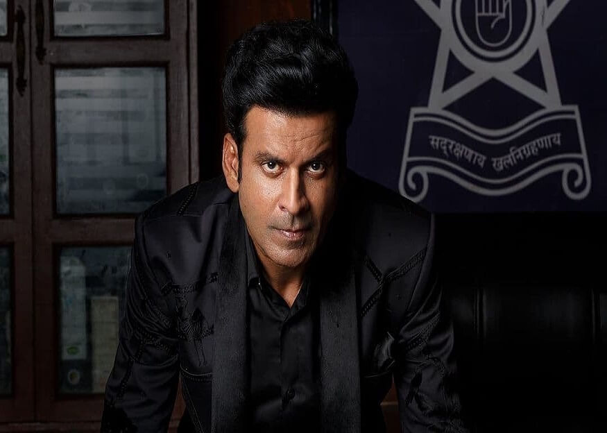 Actor Manoj Bajpayee close up shot in black outfit
