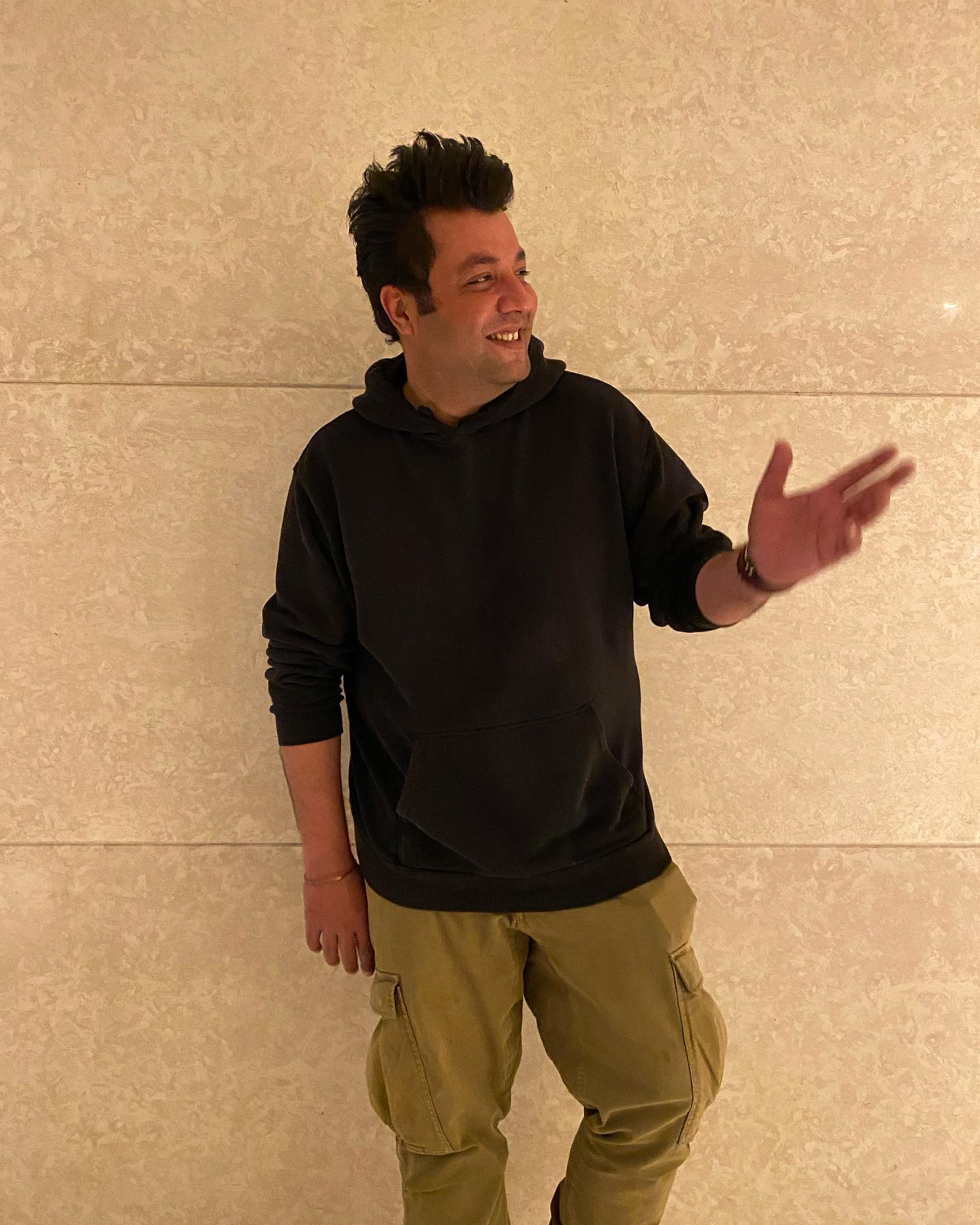 Actor Varun Sharma in black hoody