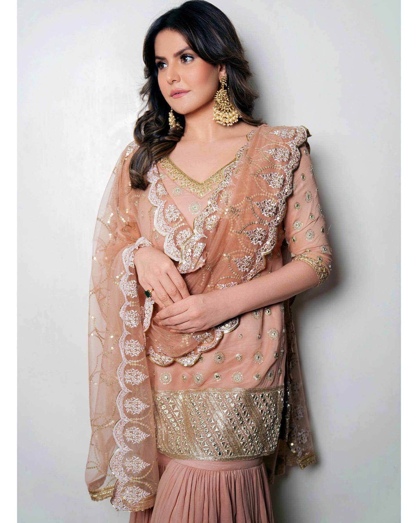 Actress Zareen Khan in stylish salwar