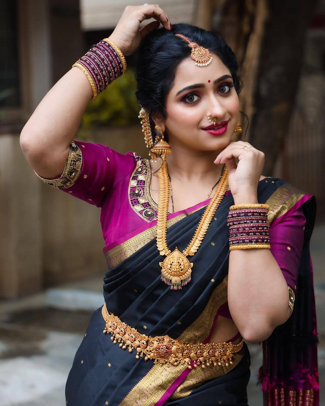 Actress Ashika Gopal Padukone  stylish look in saree