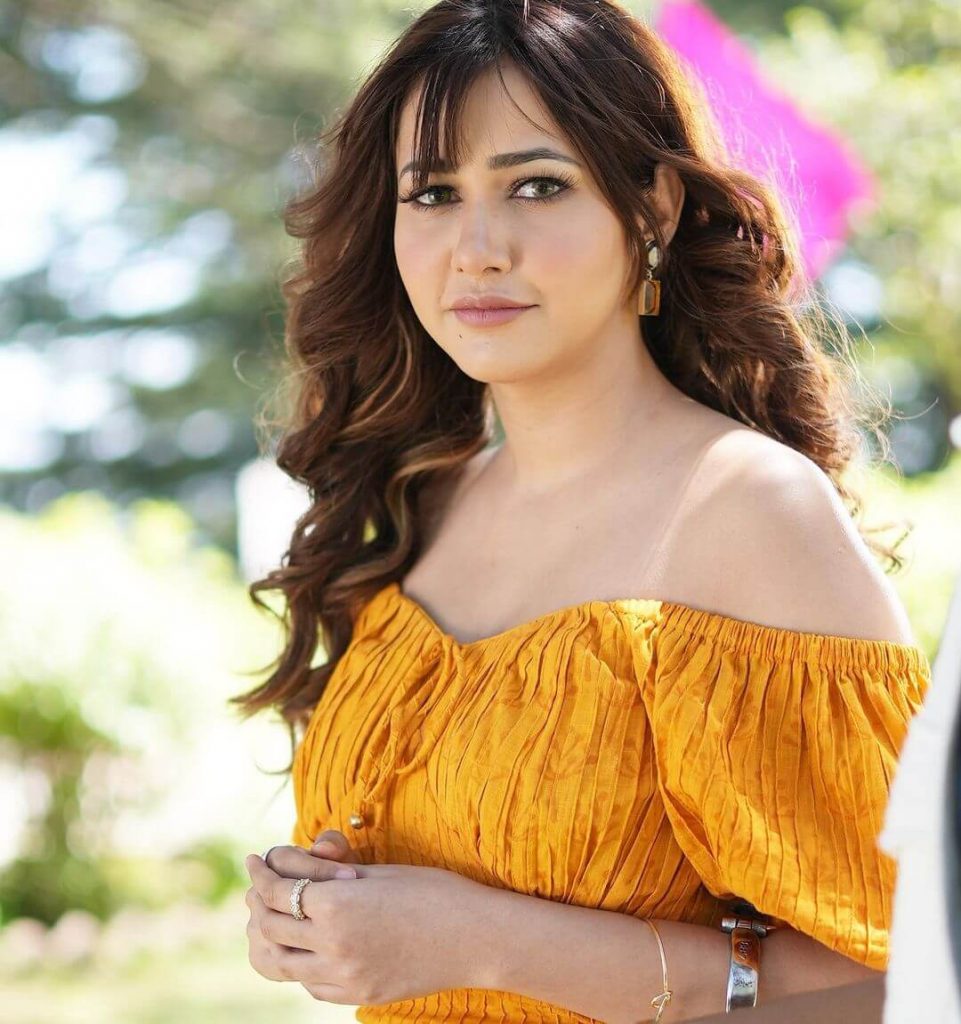 Actress Rumman Ahmed in sexy yellow outfit