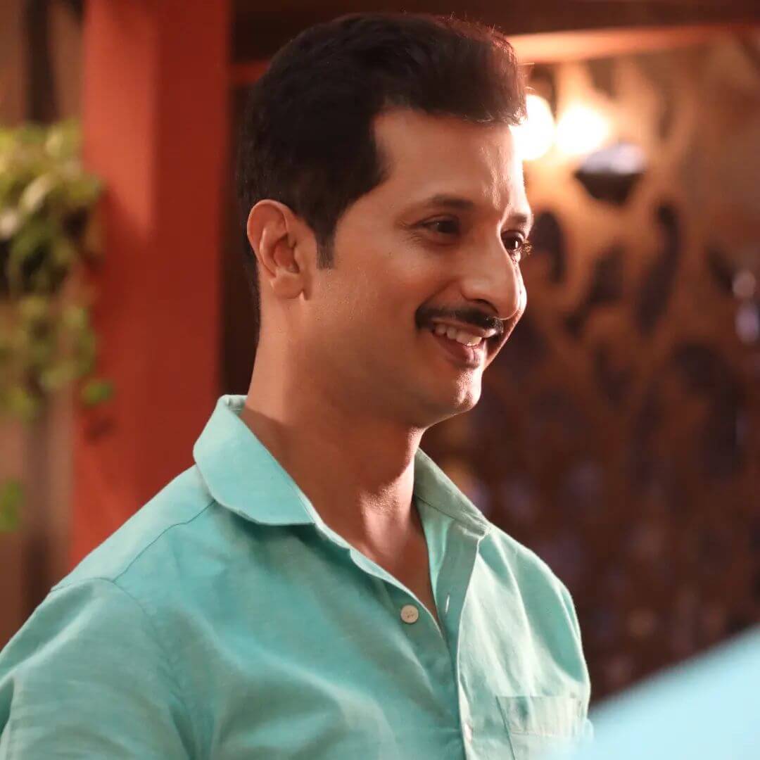Actor Sachit Patil close up shot in mint green shirt