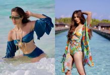 Sexy photos of Raai Laxmi in pool dress