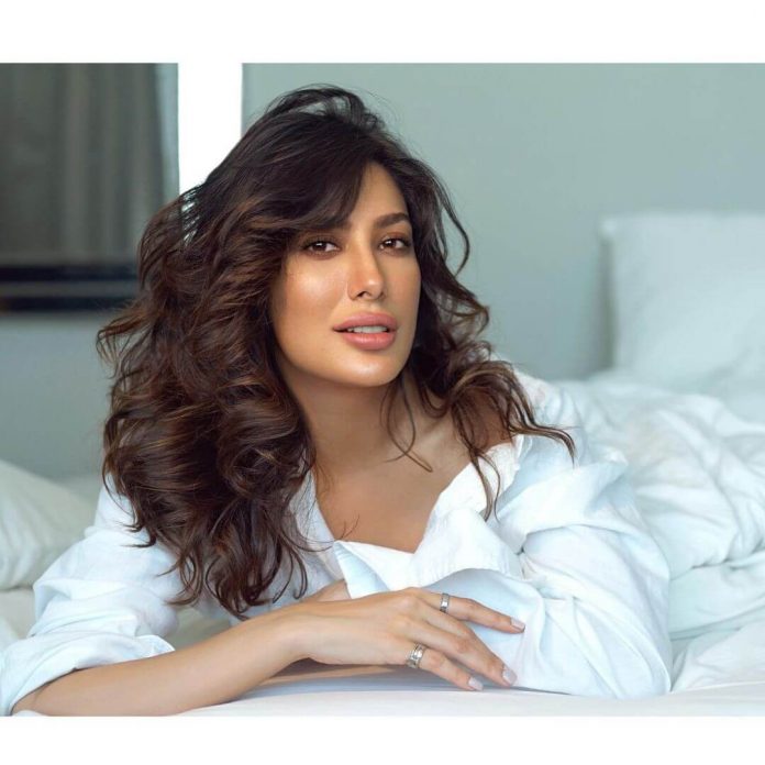 Actress Mehwish Hayat in sexy white outfit