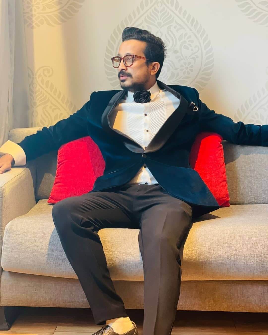 Actor Udayan Duarah in stylish suit