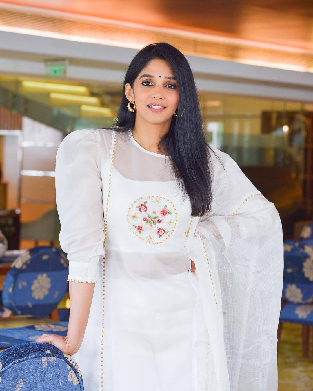 Actress Nya Usha in white transperent outfit
