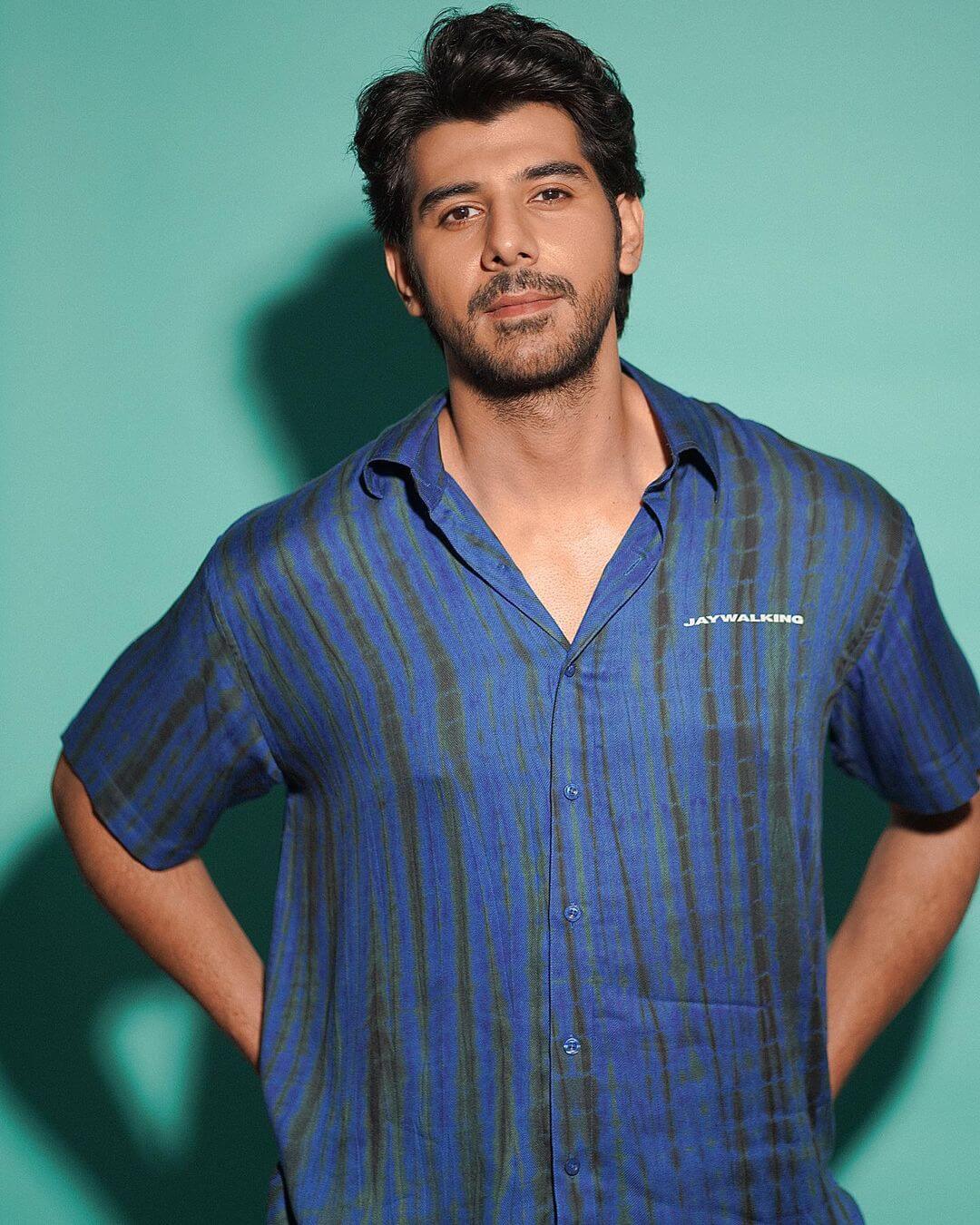 Actor Pavail Gulati close up shot in dark blue shirt