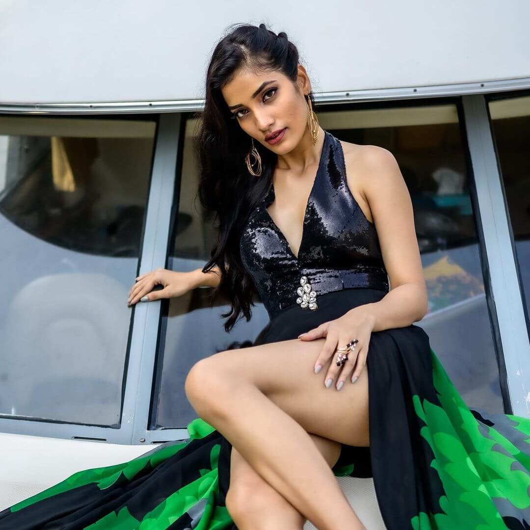 Actress Pranali Bhalerao in sexy black outfit