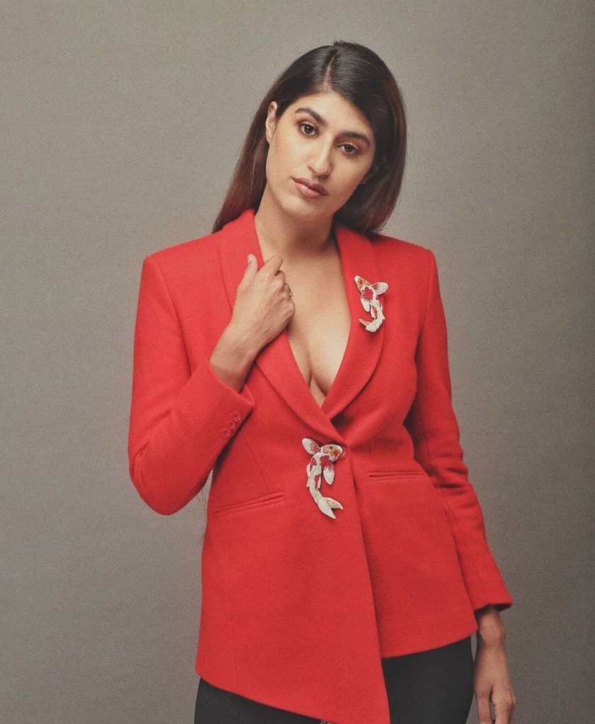 Shreya Mehta in sexy red jacket