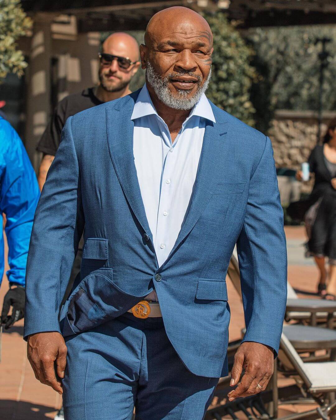 Mike Tyson stylish look in suit