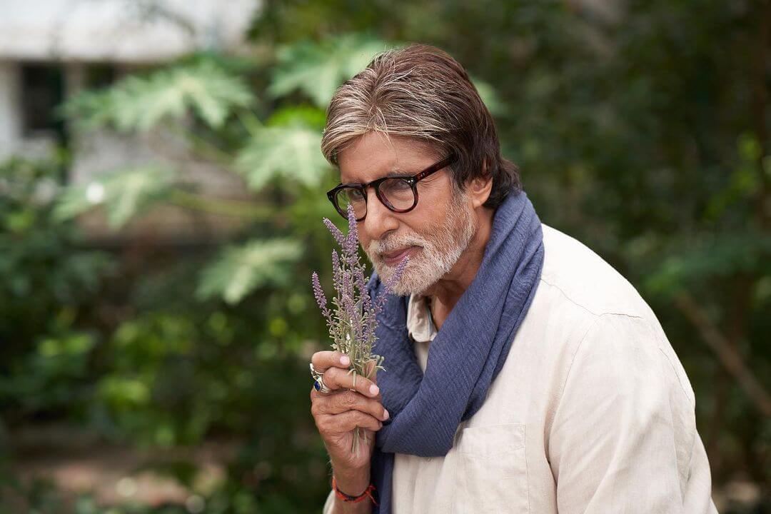 Actor Amitabh Bachchan close up