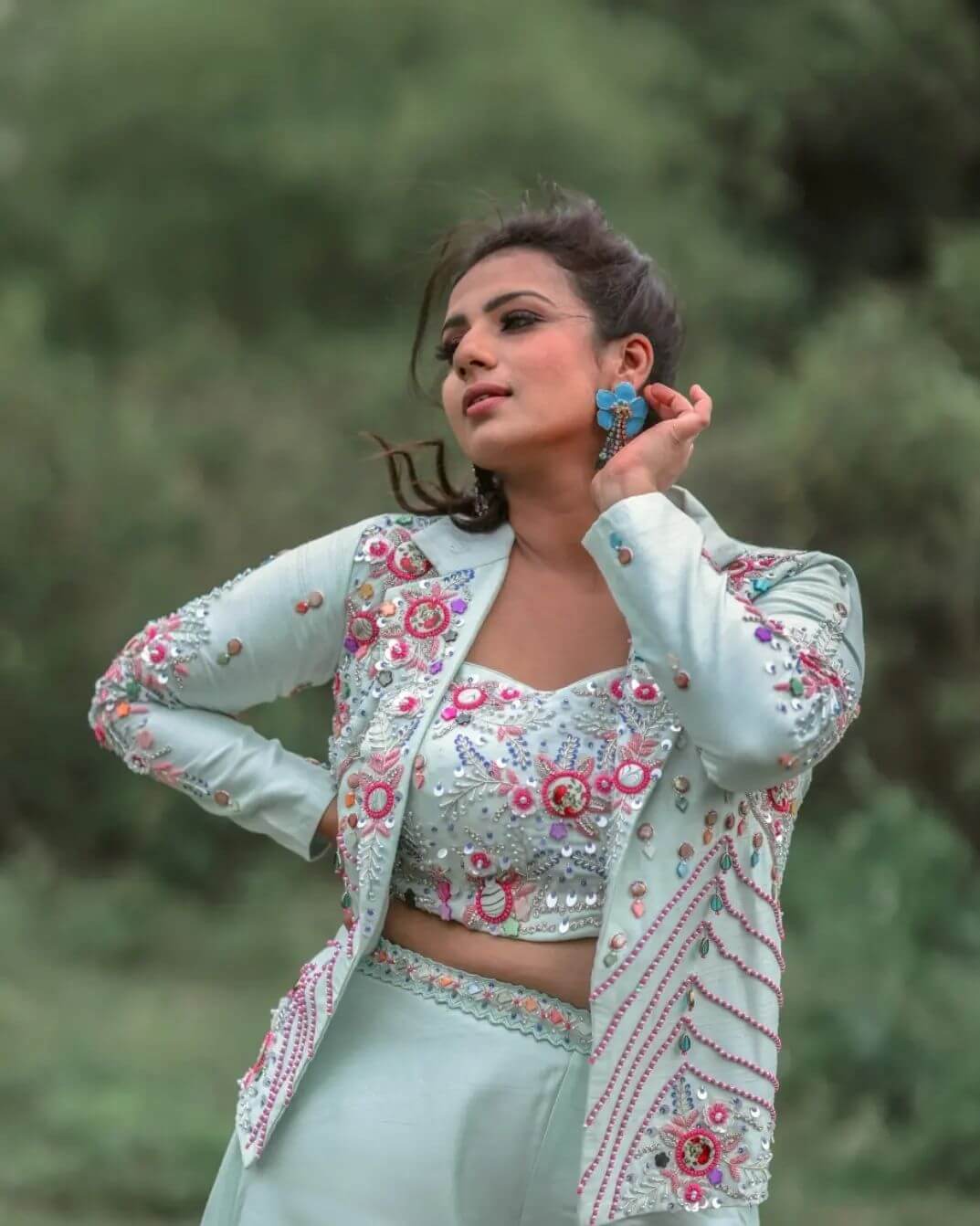 Actress Sruthi Hariharan in stylish lehenga