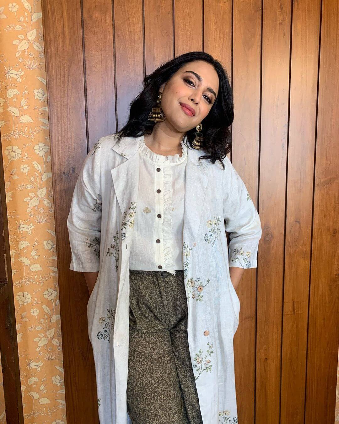 Actress Swara Bhasker in white outfit