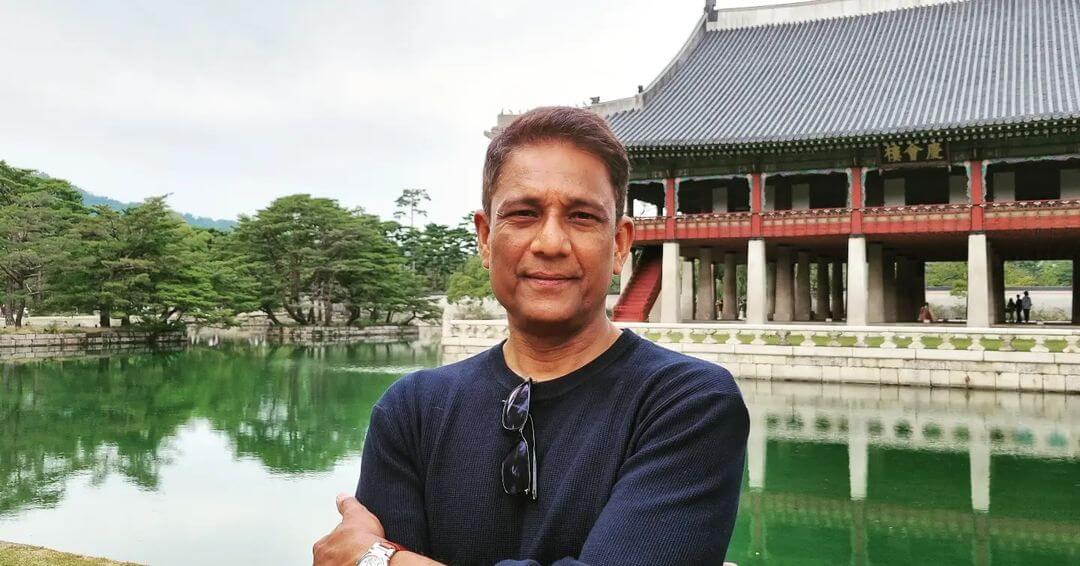 Actor Adil Hussain close up