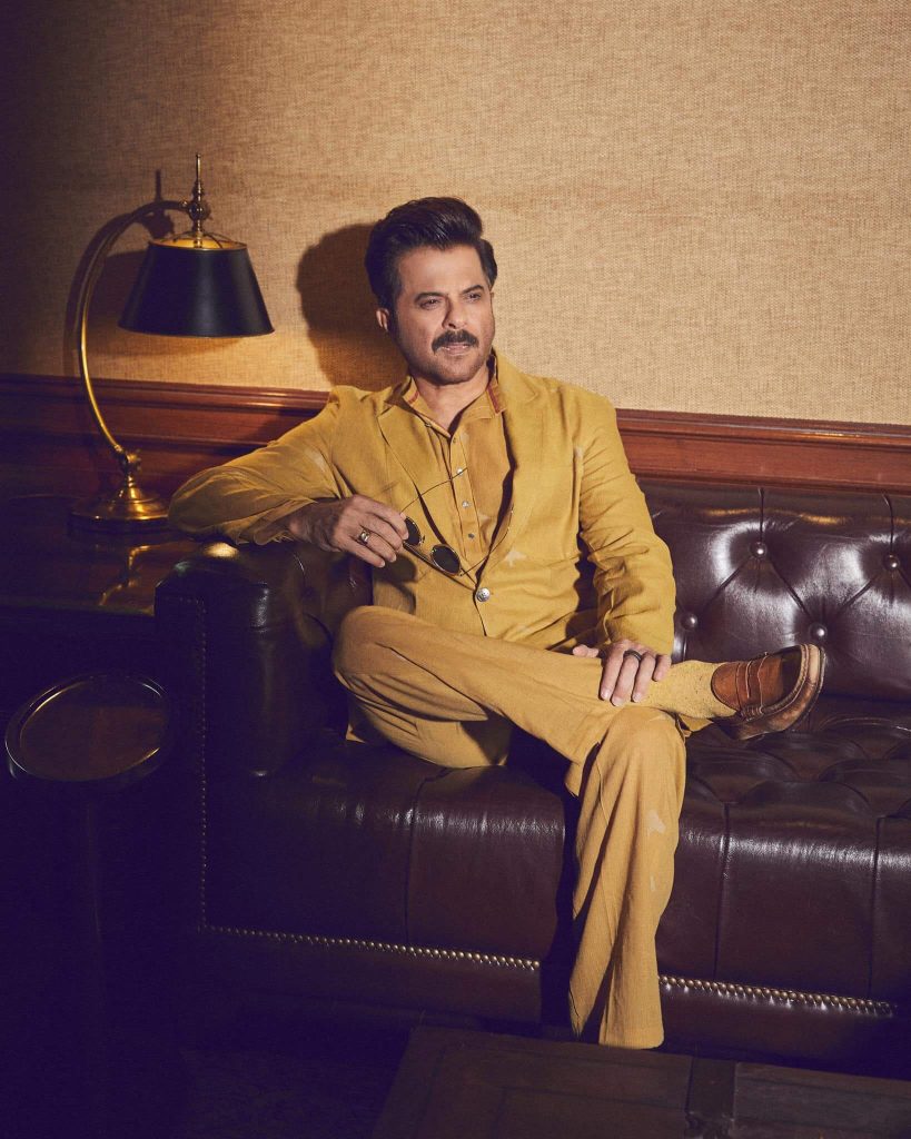 Actor Anil S Kapoor in yellow suit