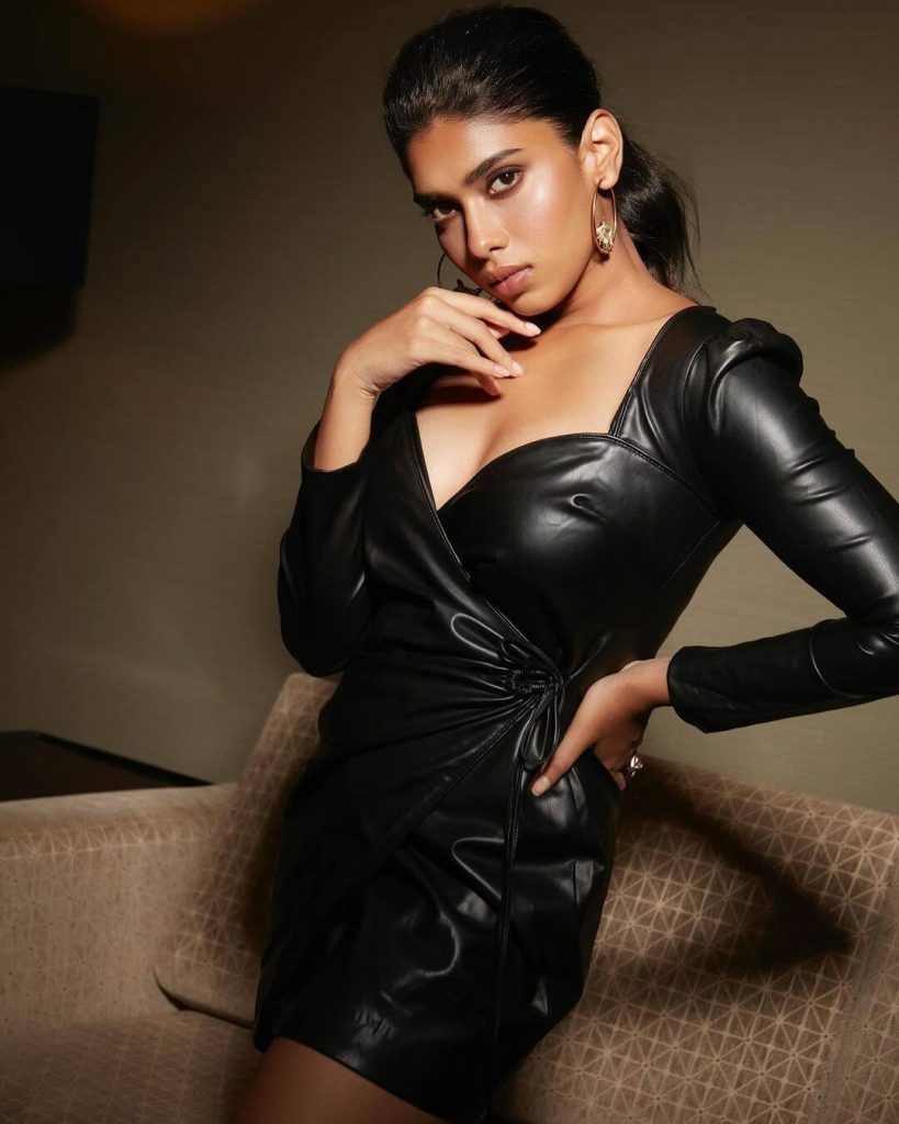 Actress Dushara Vijayan in sexy black outfit