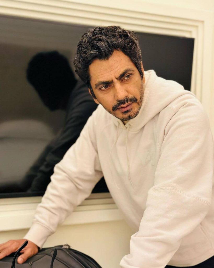 Actor Nawazuddin Siddiqui in white hoody