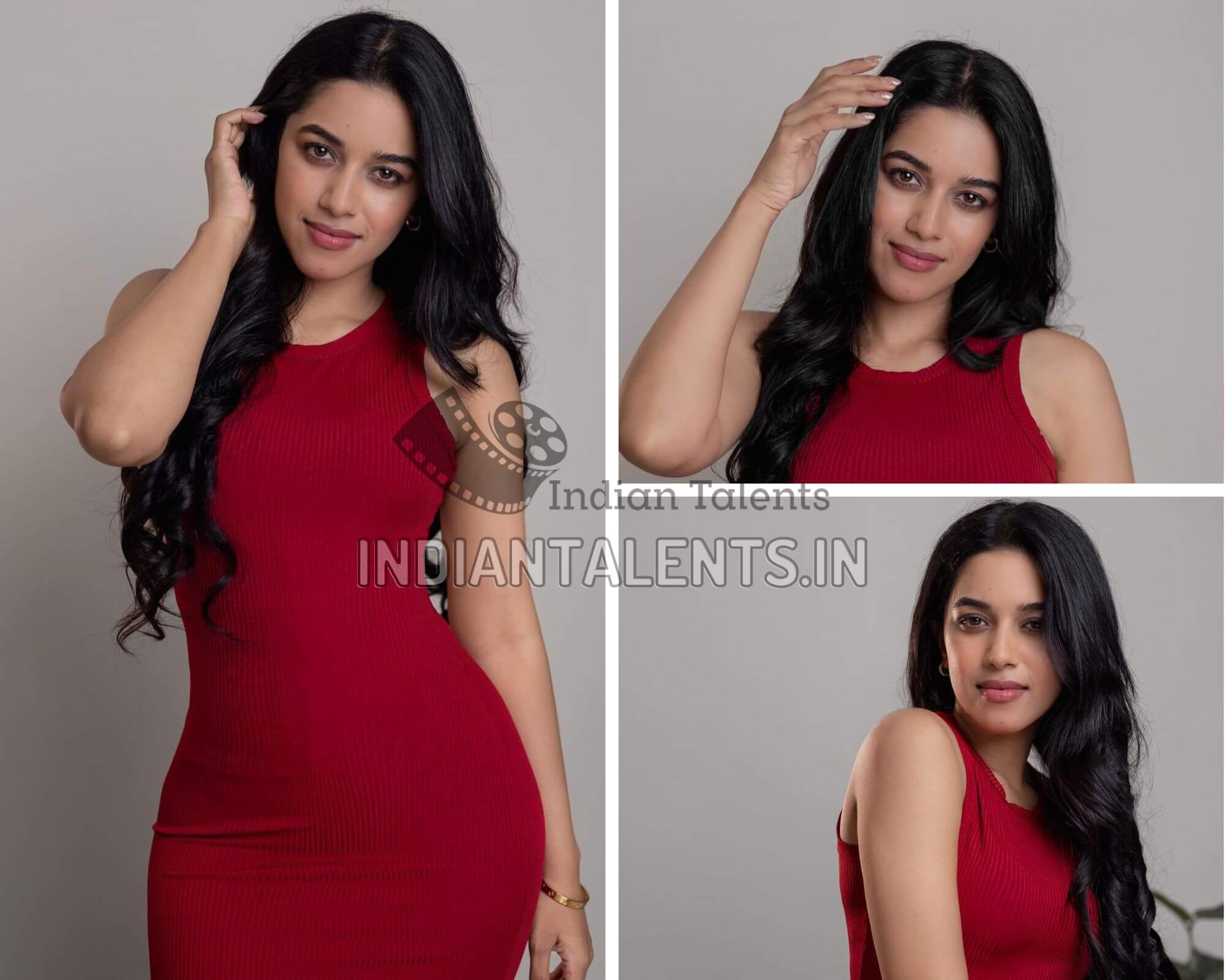 Actress Mrinalini Ravi’s Stunning Photos in Red Outfit