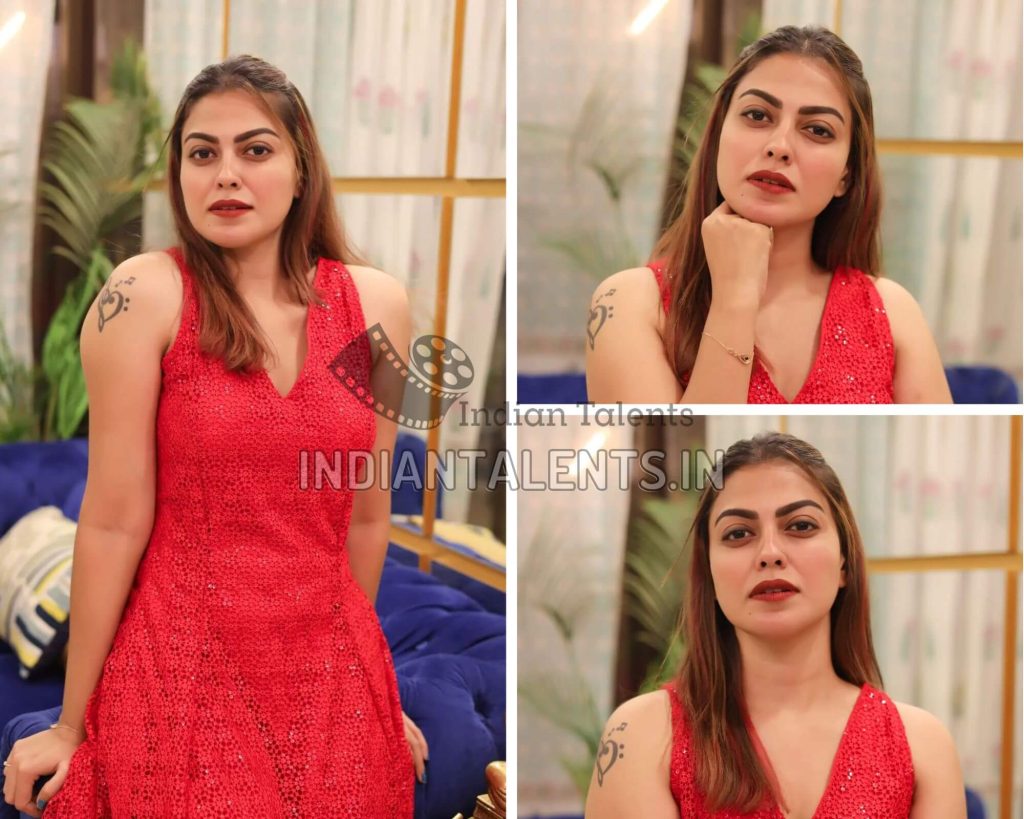 Actress Anusree Valentine’s Day Special Photoshoot in red sleeveless gown