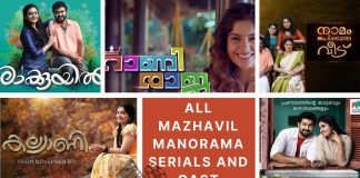 All Mazhavil Manorama Serials and Their Cast