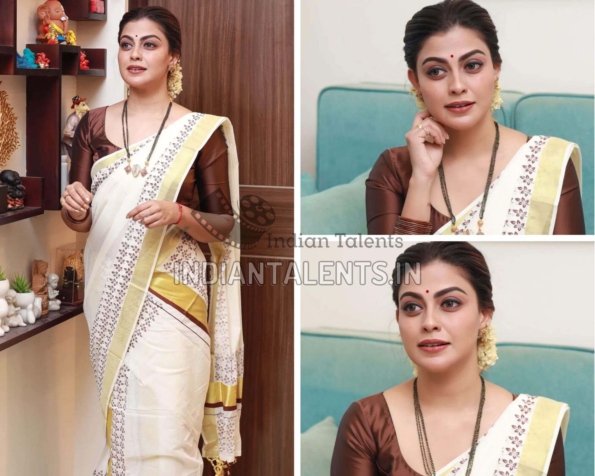 Latest Traditional Look Photos of Actress Anusree