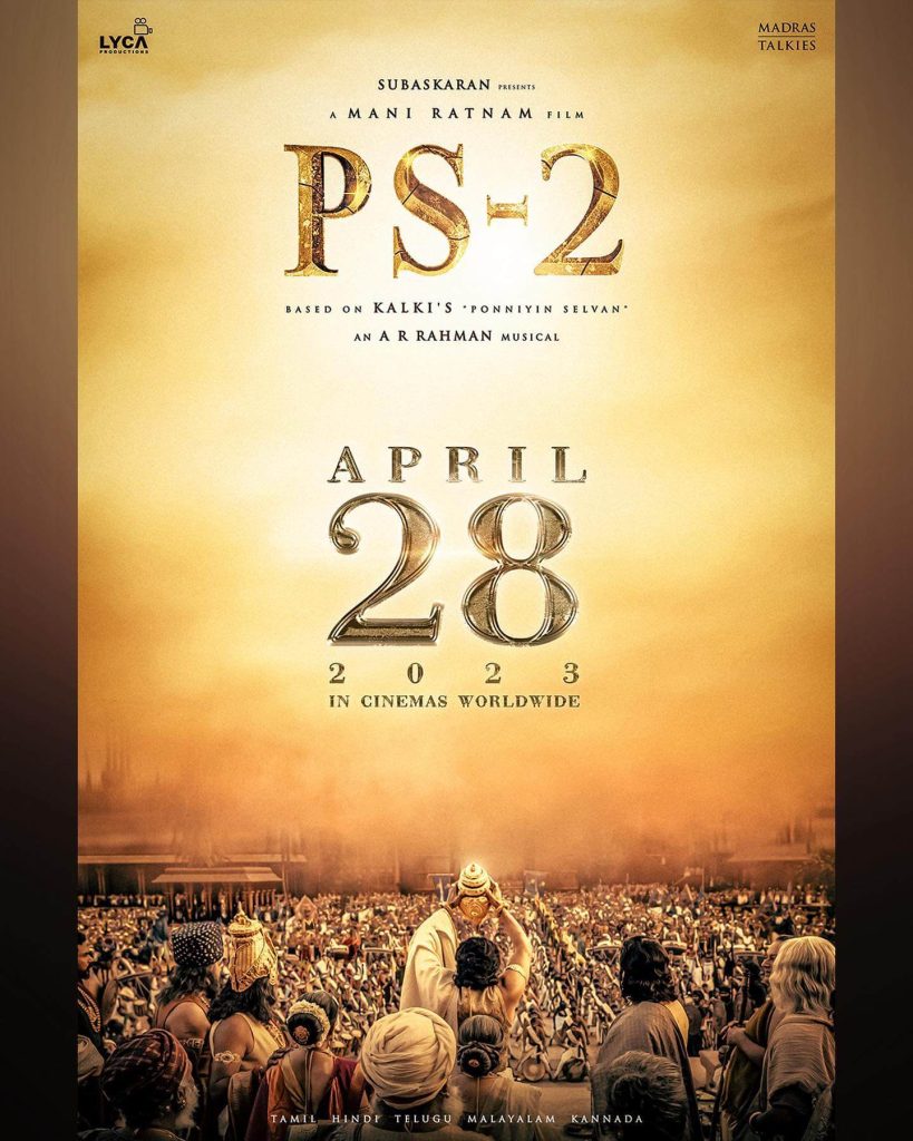 Ponniyin Selvan 2 release date poster