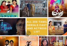 All Zee Tamil Serials Cast and Actress List