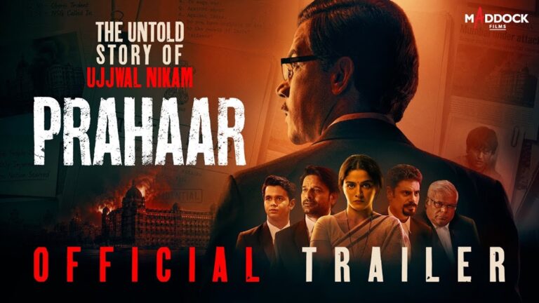Official Prahaar: The Untold Story of Ujjwal Nikam trailer poster with Rajkummar Rao and cast
