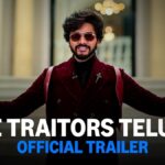 Teja Sajja in a maroon jacket in The Traitors Telugu official trailer poster